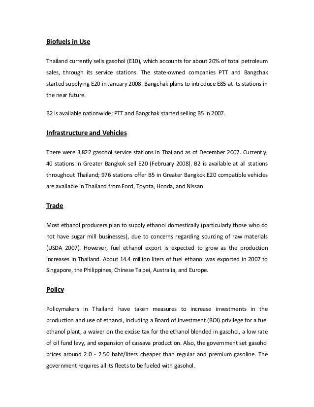 gasohol experiment